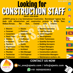 Looking for Construction Management Staffing Agency in India